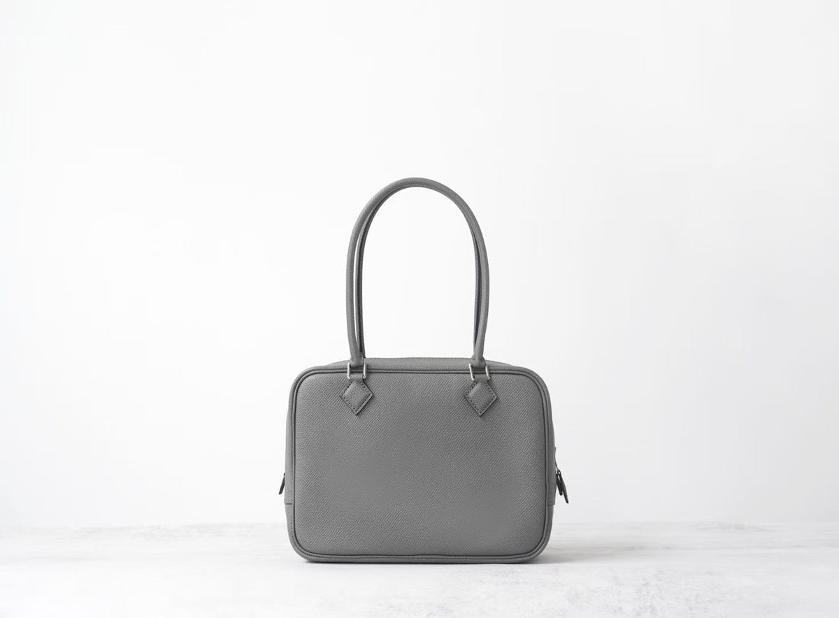 Women's Genuine Leather Feather Bag 20cm, Hermès-Inspired Top-Layer Cowhide Handbag with Palm-Skin Texture, 2nd Generation Style Top-Handle & Cross-Body Purse, Trendy Shoulder Satchel for Everyday Use