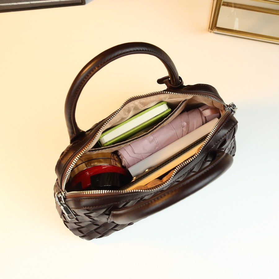 Woven Basket Bag for Women Spring Summer Shoulder Crossbody Handbag, Trendy Fashion Purse with Natural Woven Texture