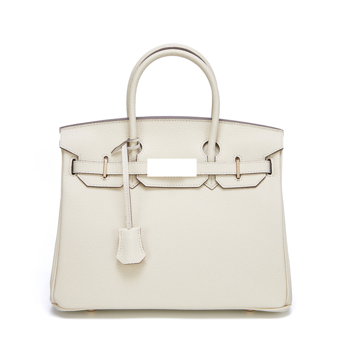 Women's Togo Leather Handbag Large Capacity Top Handle Bag with Gold Hardware, Premium Quality Birkin Style Shoulder Purse
