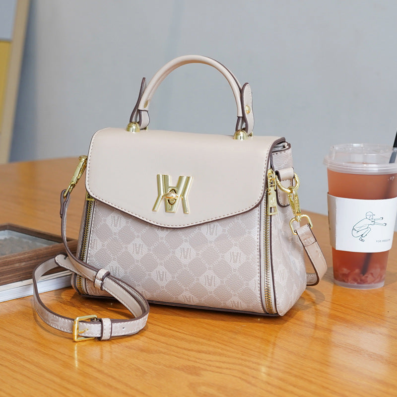 New Premium PU Leather Small Square Bag, Versatile Shoulder Crossbody Top Handle Purse, Chic Handbag for Women