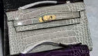 New Spring/Summer Kelly-Inspired Croc-Effect Genuine Leather Mini Bag for Women, A Versatile Chain Shoulder Top-Handle Handbag Perfect for Everyday Style