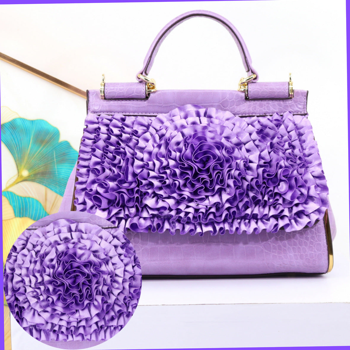fashion designer handbag for women flower ladies bag