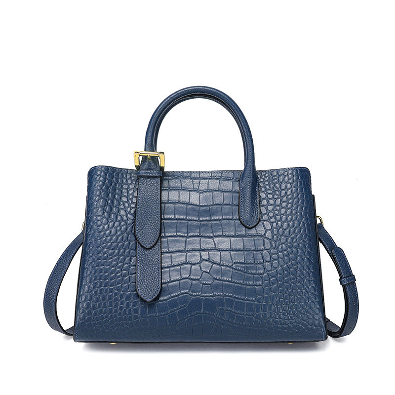 New Arrival Croc-Effect Genuine Leather Tote Bag for Women, A Large Capacity Lady-Inspired Top-Handle Handbag with Fashionable Premium Design, Perfect Everyday Purse