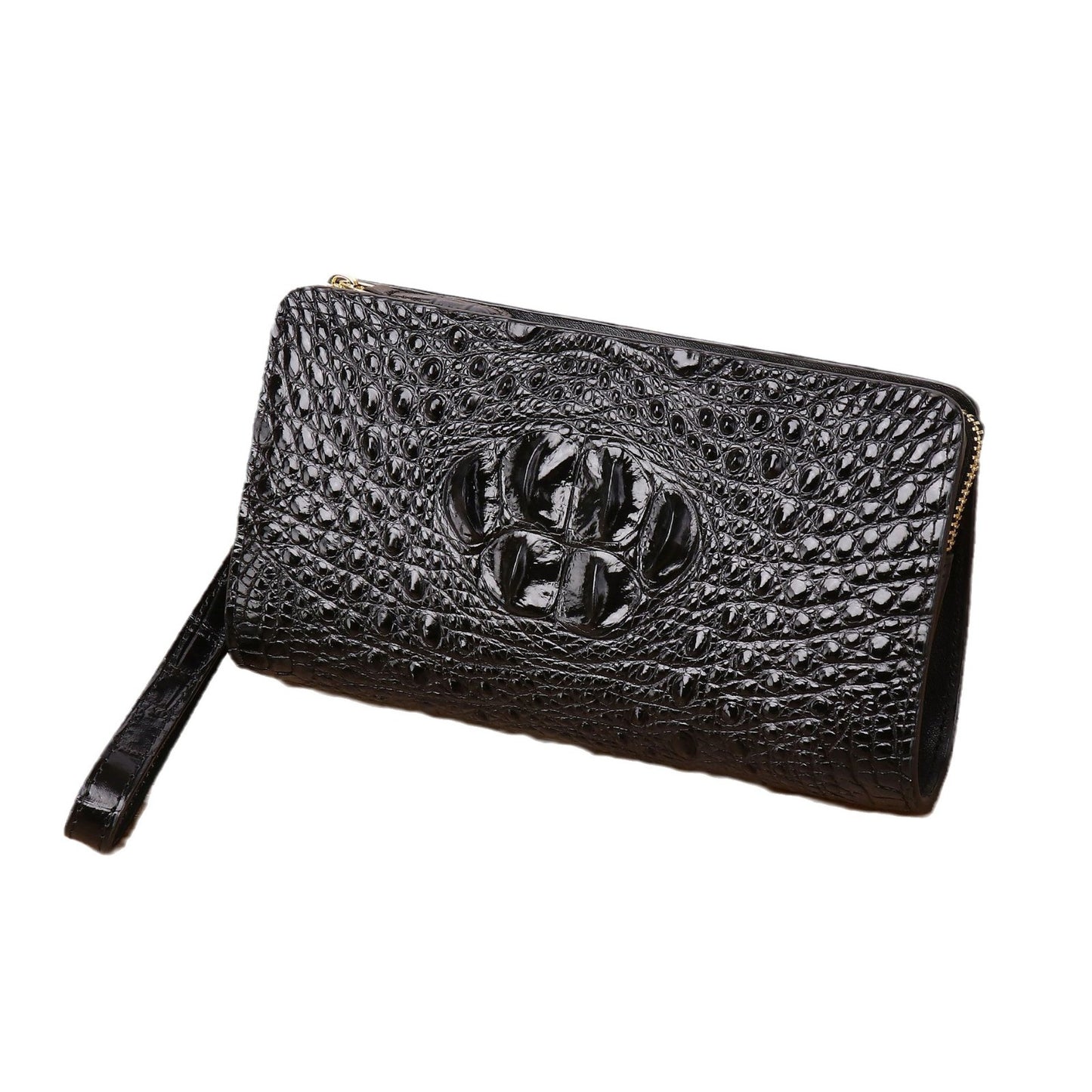 New Arrival Croc-Effect Long Wallet for Men, A Large Capacity Clutch Handbag with Multiple Card Slots & Convenient Phone Pouch