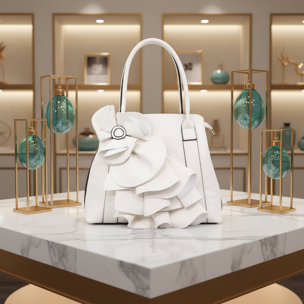 fashion flower handbag women luxury ladies tote bag
