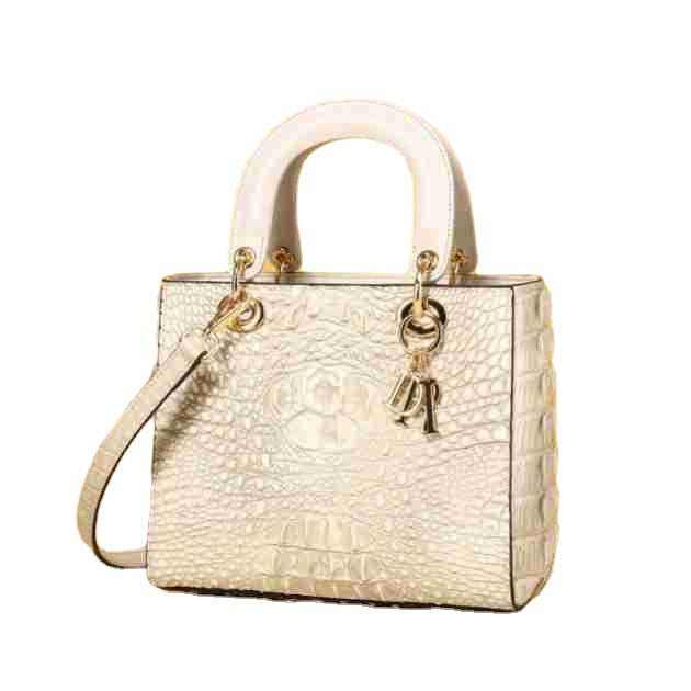 New Arrival Classic Croc-Effect Lady-Inspired Bag for Women, A Top-Handle Crossbody Shoulder Handbag with Elegant Design