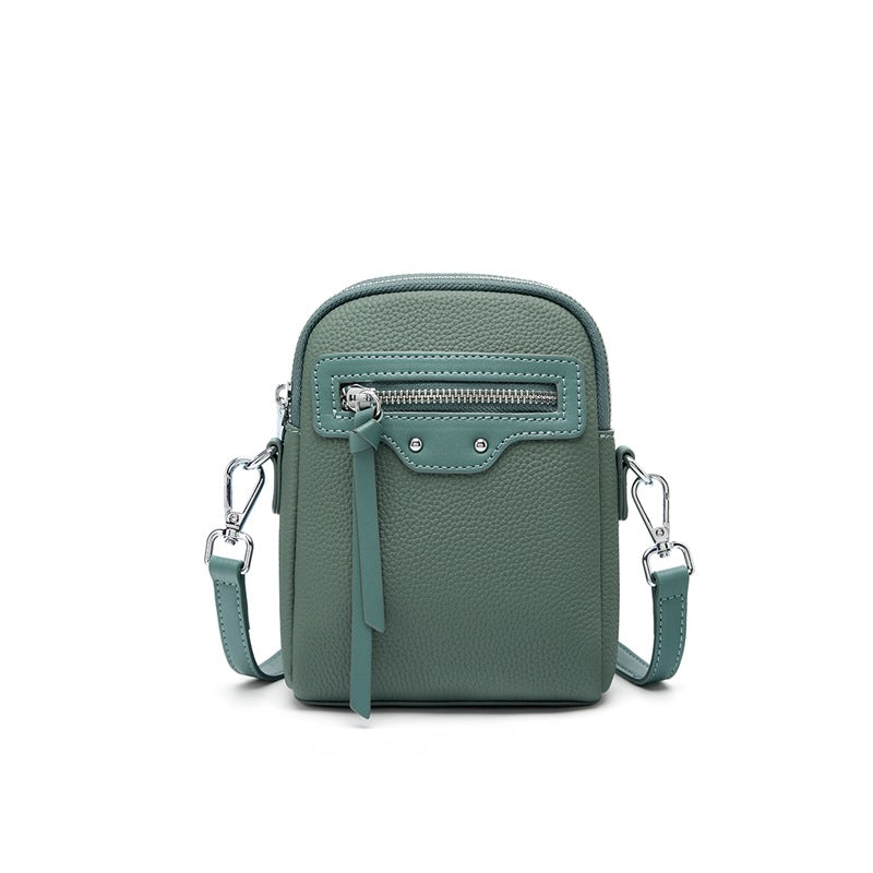 Genuine Top Layer Cowhide Phone Crossbody Bag for Women, New Premium Versatile Shoulder Small Purse, Everyday Leather Handbag for Ladies