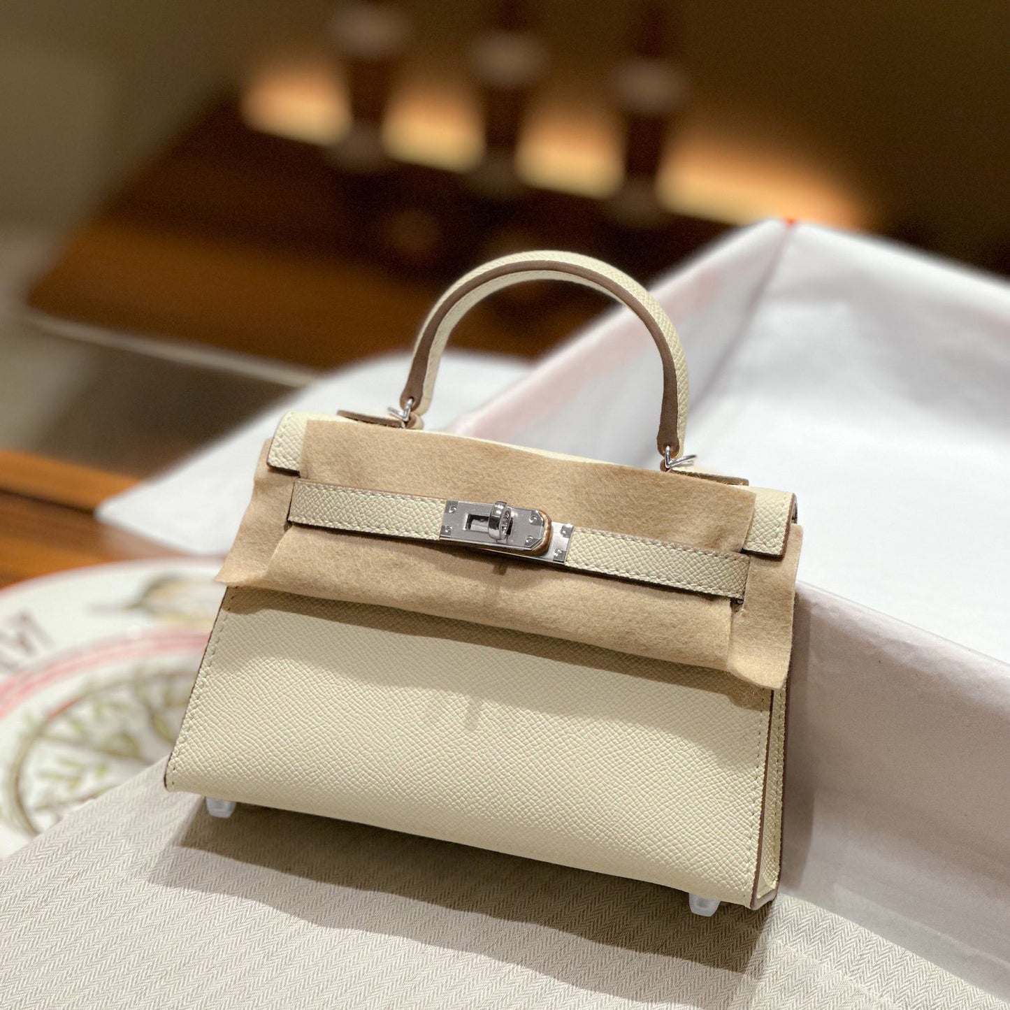 Genuine Leather Palm Pattern 2nd Gen Kelly-Style Handbag for Women, Gold & Silver Hardware Top Handle Shoulder Crossbody Purse, Fashionable Bag for Ladies