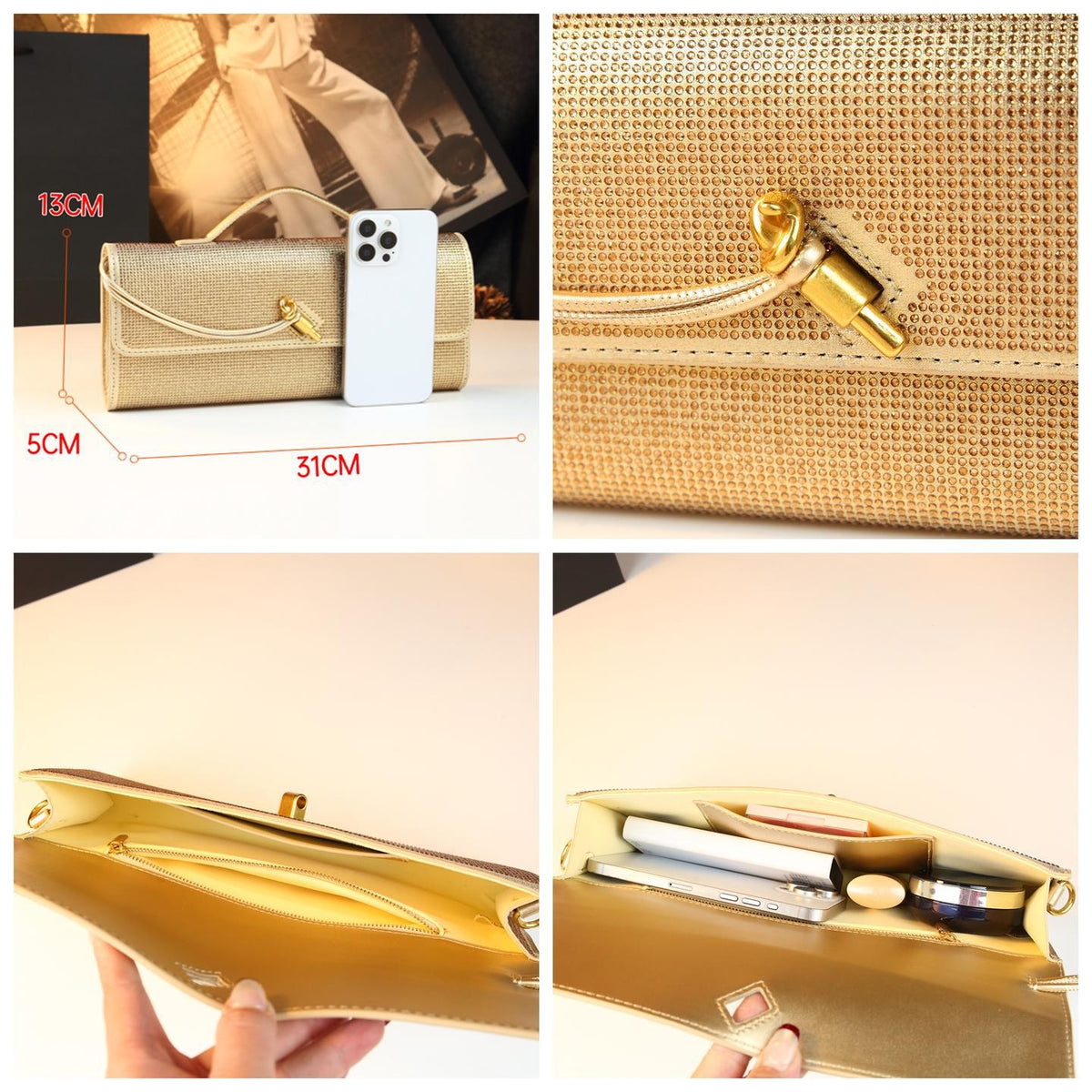 Elegant Evening Clutch for Women, A Small Banquet Purse Perfect for Mother of the Bride/Groom, Cheongsam Formal Dresses & Wedding Parties