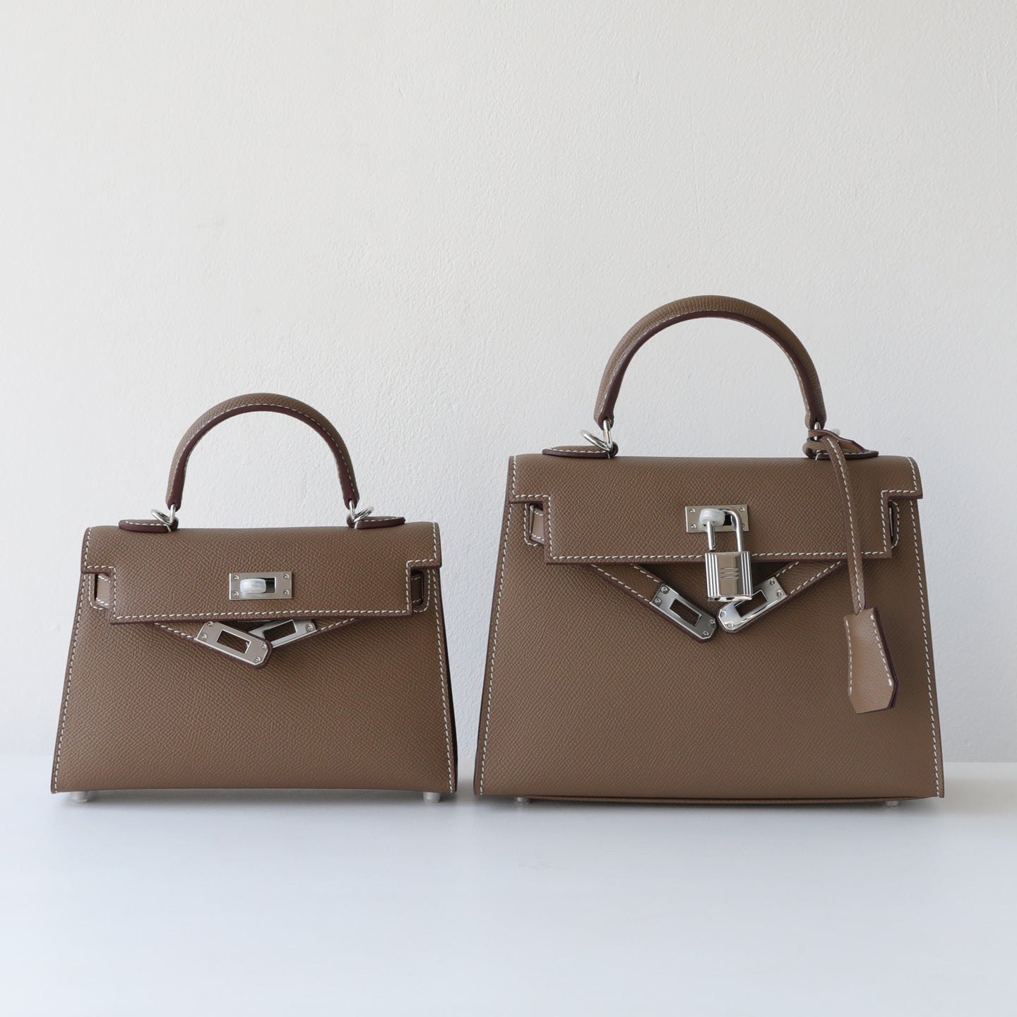 Safiano Palm Grain Leather Kelly Mini Bag for Women Shoulder Crossbody Handbag, Premium Textured Purse with Timeless Elegance