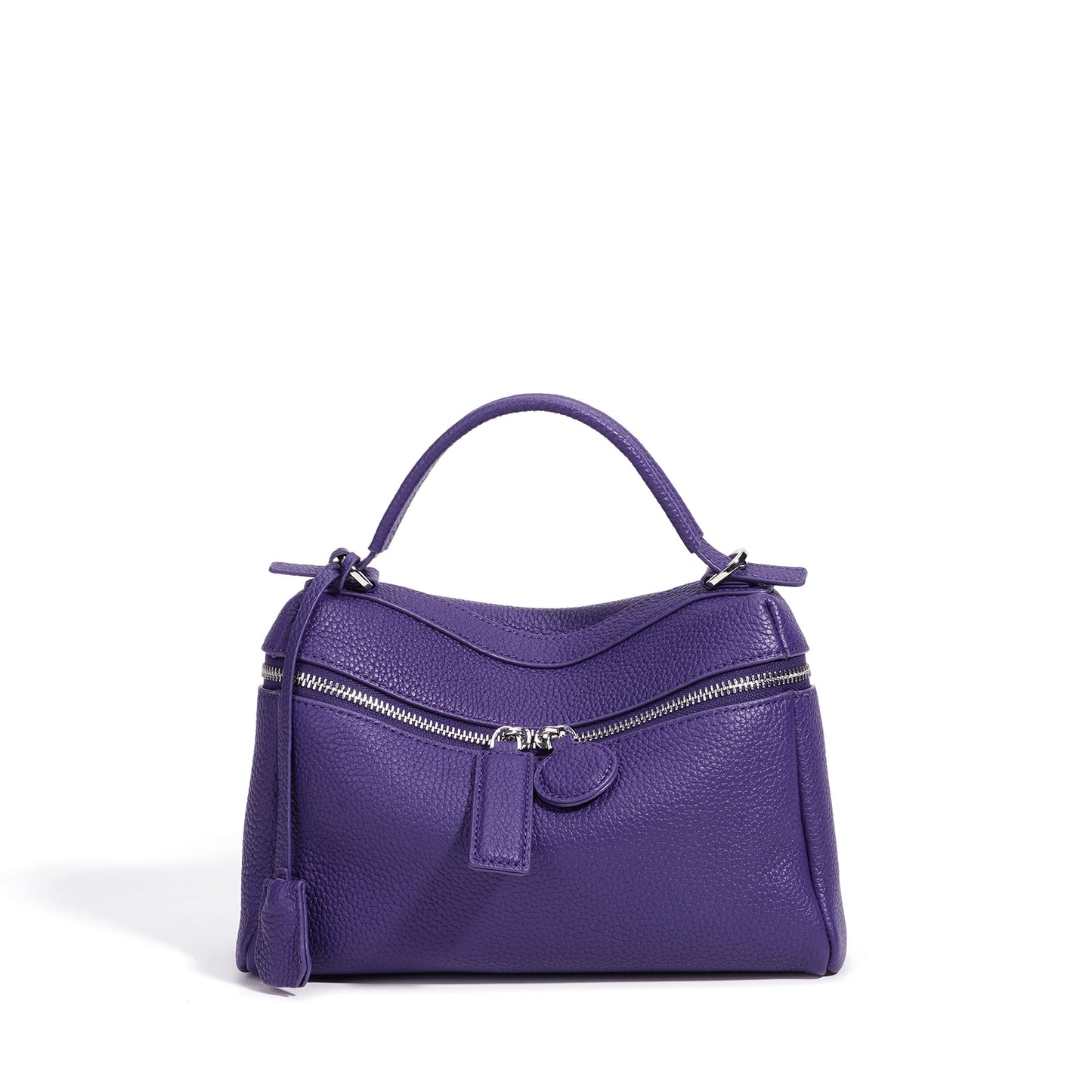 New Candy Color Pebbled Leather Bag, Niche Korean Design Shoulder Crossbody Top Handle Purse, Casual Handbag for Women