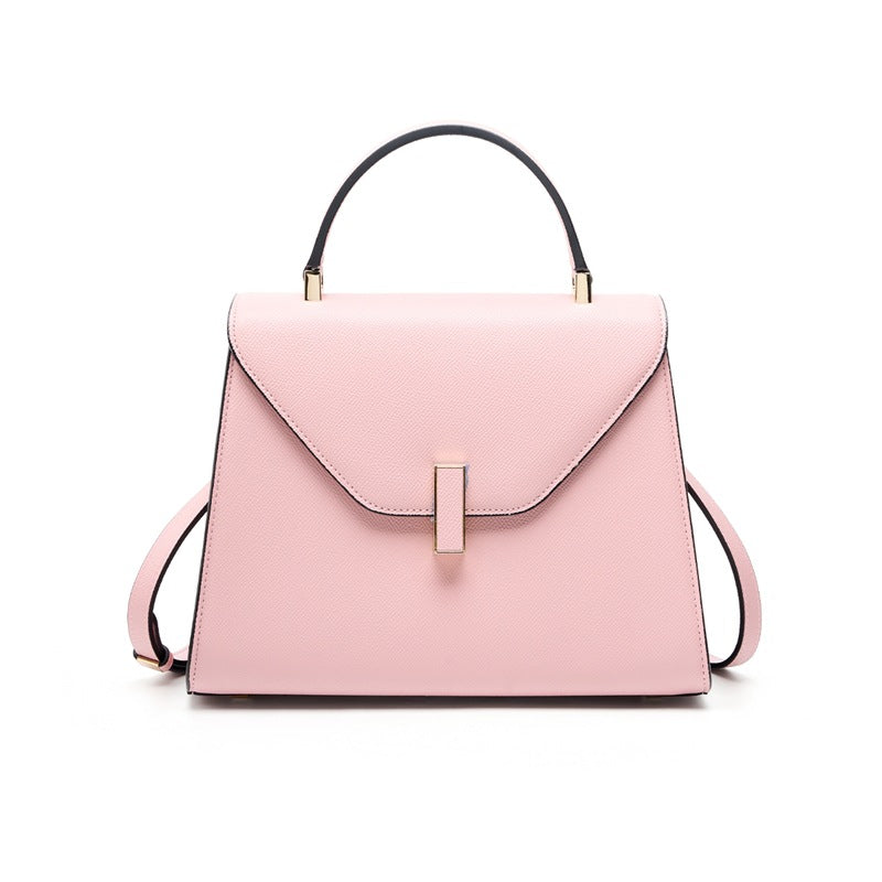 New Kelly-Style Niche Designer Bag in Genuine Leather, Large Capacity Shoulder Crossbody Top Handle Purse, Premium Fashionable Handbag for Women