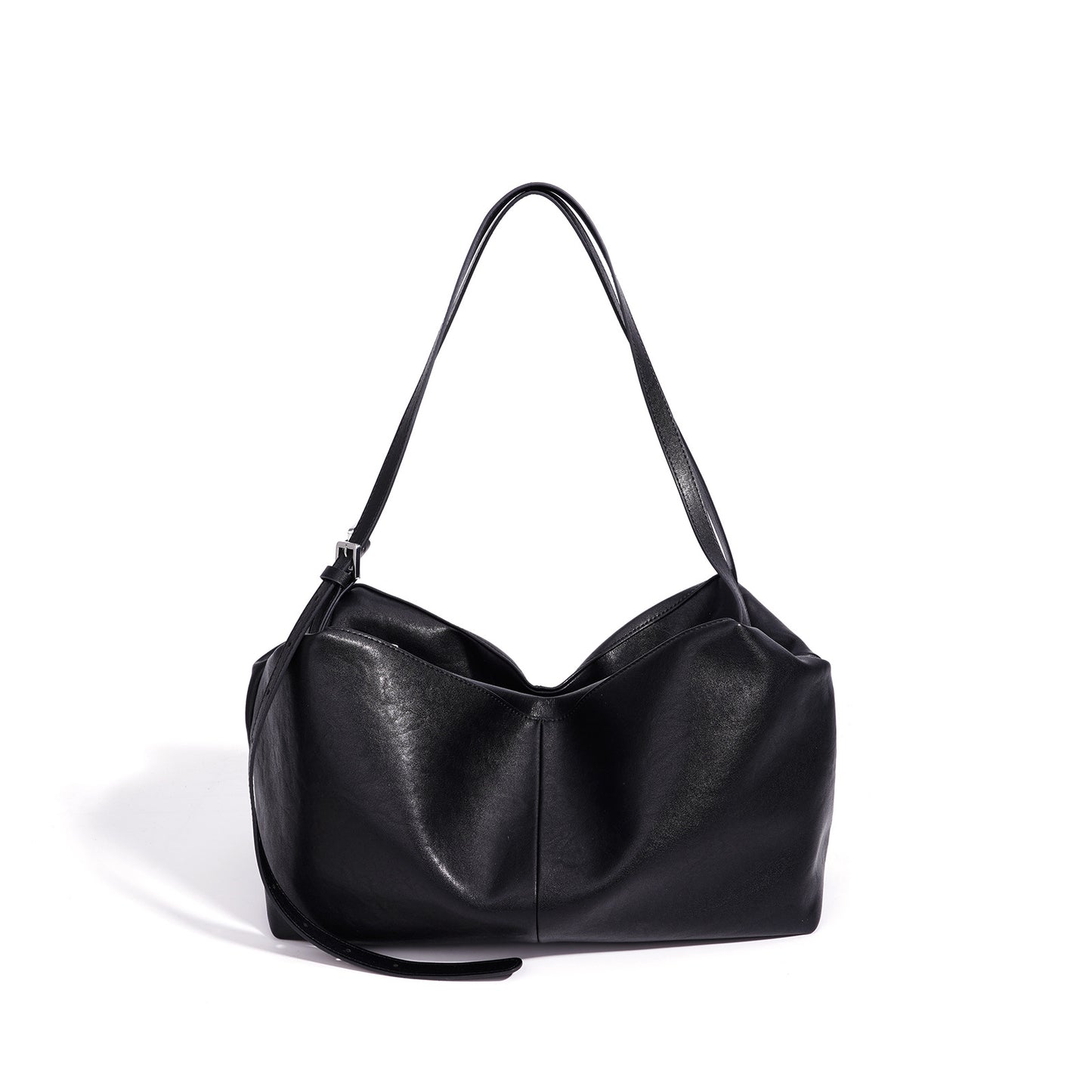 Genuine Leather Niche Tote Bag for Women, Minimalist Versatile Shoulder Top Handle Purse, Large Capacity Casual Commute Handbag for Ladies