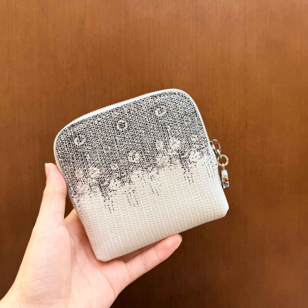New Arrival Croc-Effect Genuine Leather All-in-One Card Holder for Women, A Large Capacity Coin Purse with Key Ring & Jewelry Pouch, Premium Top-Layer Cowhide Design