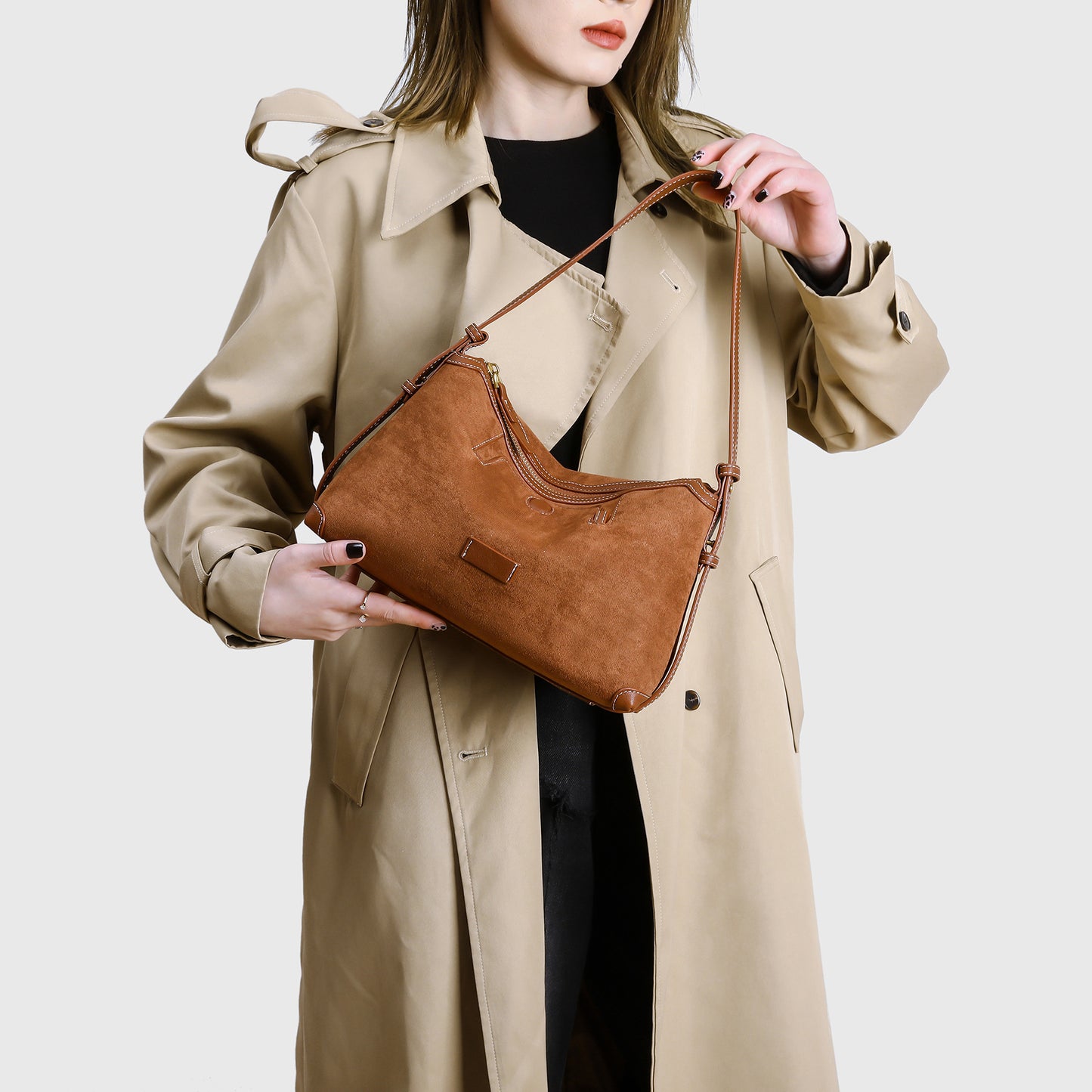 Premium Soft Tote Bag for Women, Large Capacity Light Luxury Shoulder Handbag with Crossbody Strap, Trendy Underarm Style Everyday Carryall