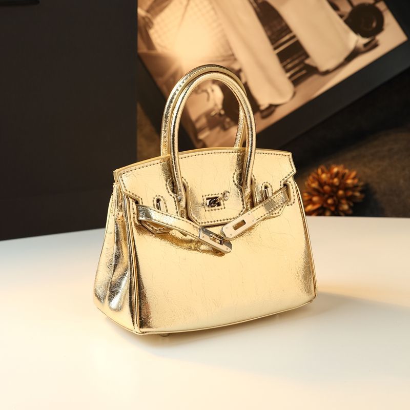 New Arrival Minimalist Birkin-Inspired Tote Bag for Women, Premium Genuine Leather Top-Handle Shoulder Crossbody Handbag with Stylish Charm Detail, Versatile Everyday Purse