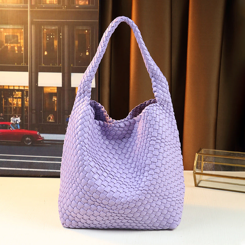 Handwoven Niche Tote Bag for Women with Detachable Sub-Bag, Large Capacity Shoulder Handbag with Versatile Everyday Design