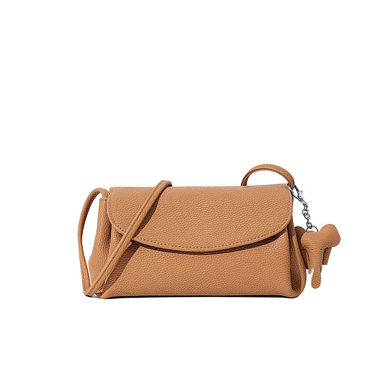 Minimalist Small Square Leather Bag, Phone Crossbody Shoulder Purse, Premium Versatile Fashion Handbag for Women