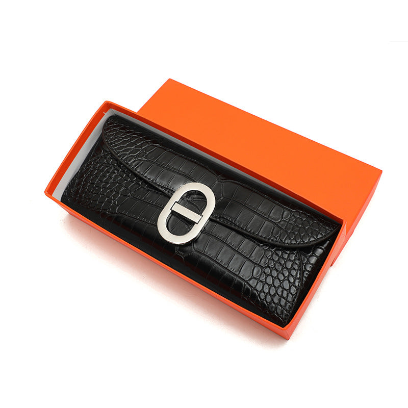 New Arrival Long Genuine Leather Wallet Clutch for Women, Minimalist 2-in-1 Purse with Removable Shoulder Strap, Can Be Worn as Handbag or Crossbody Bag