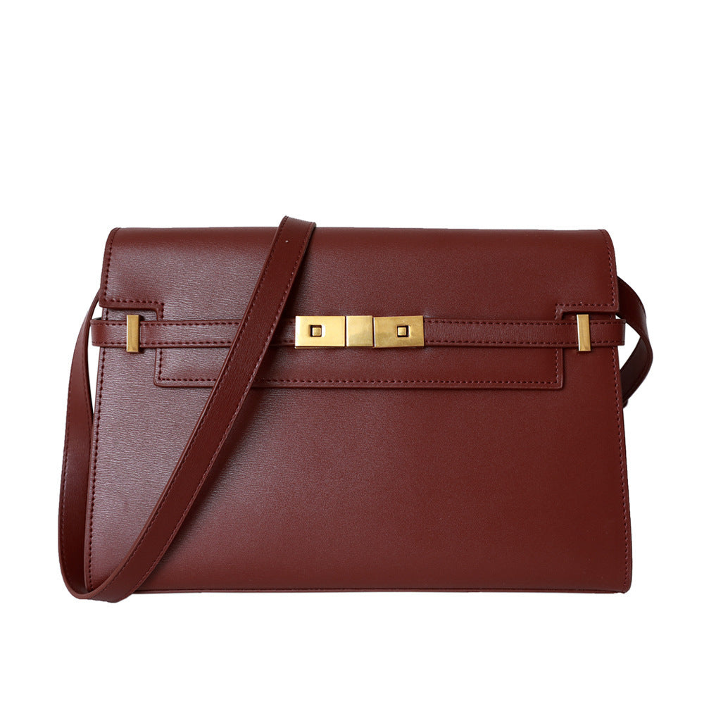 Genuine Leather Kelly Messenger Bag for Women Versatile Shoulder Handbag, Classic Manhattan Style Purse with Timeless Appeal
