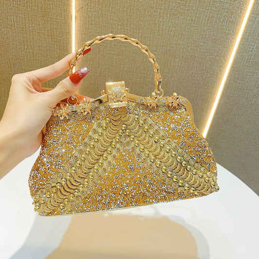 Elegant Rhinestone-Embellished Banquet Bag for Women, A Glamorous Top-Handle Crossbody Handbag Perfect for Mother of the Bride Formal Dresses & Special Occasions