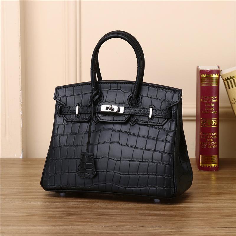 New Arrival Himalayan White Croc-Effect Birkin-Inspired Tote Bag for Women, Premium Genuine Leather Large Capacity Turn-Lock Top-Handle Shoulder Handbag, Perfect for Banquets & Everyday
