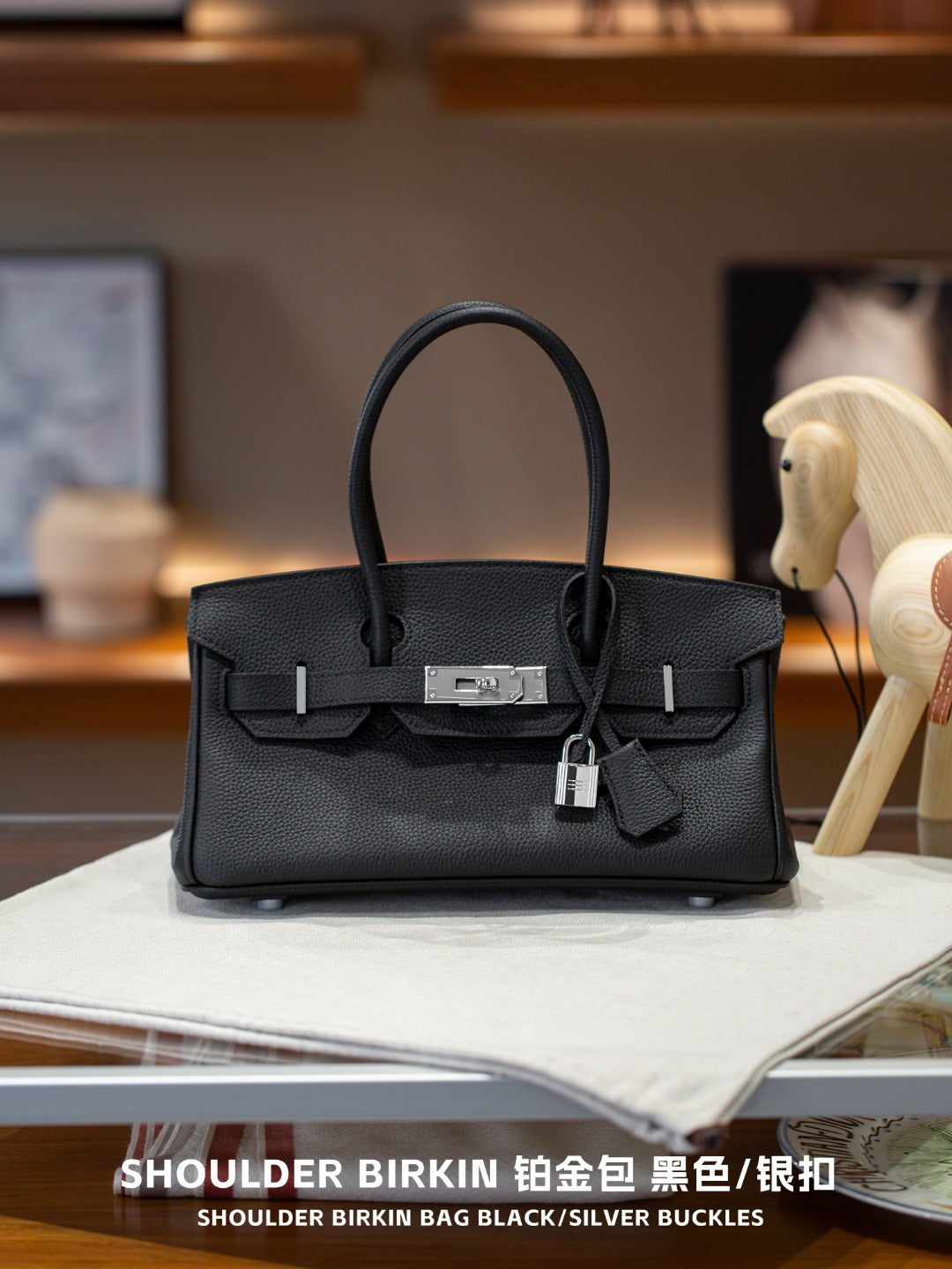 Chic Light Luxury Birkin-Inspired Shoulder Bag for Women, Elegant Top-Handle Crossbody Handbag with Premium Texture, Versatile Spring/Summer Commuter Purse