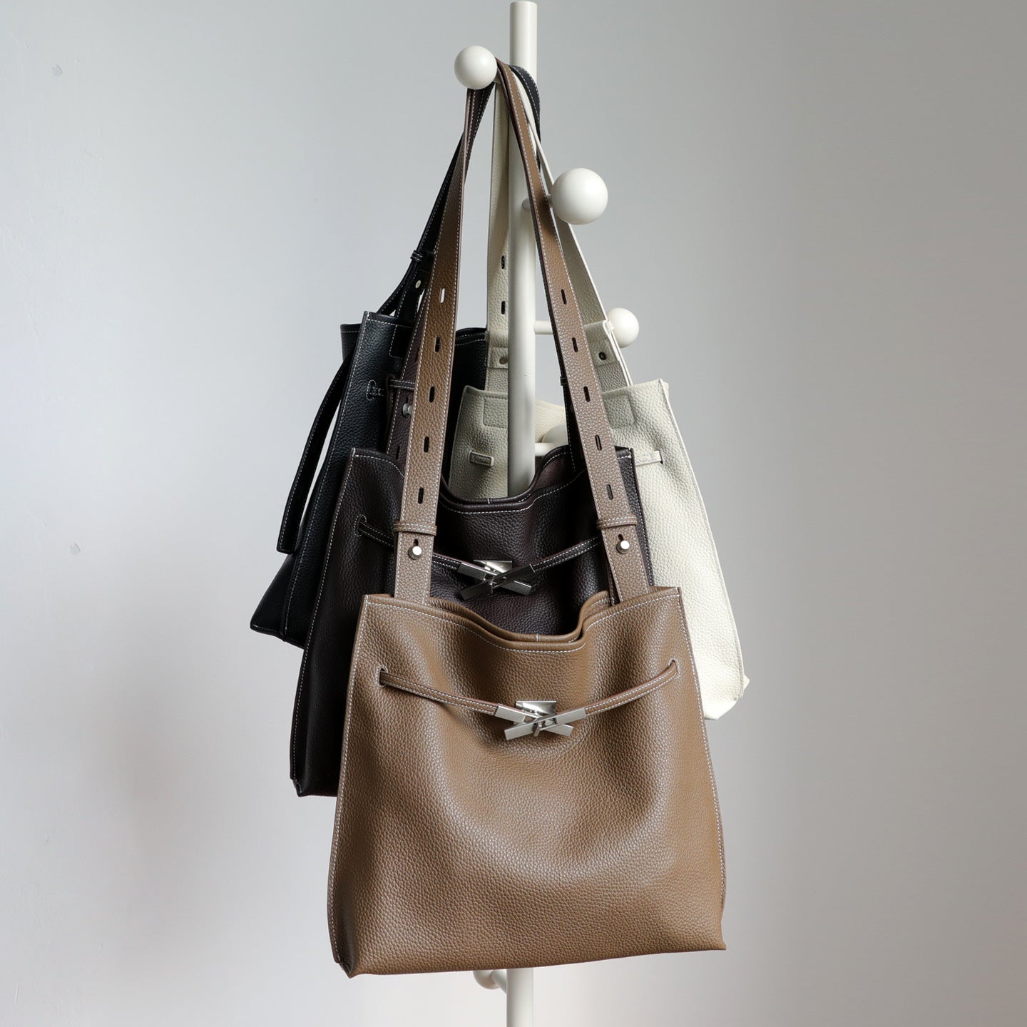 Top Layer Cowhide Tote Bag for Women Large Capacity Commuter Shoulder Handbag, Wide Crossbody Strap with Versatile Everyday Design