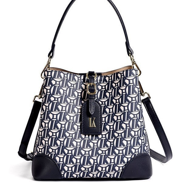 Genuine Leather Large Capacity Bucket Tote Bag for Women, Urban Minimalist Shopping Shoulder Crossbody Top Handle Purse, Versatile Commute Handbag for Ladies