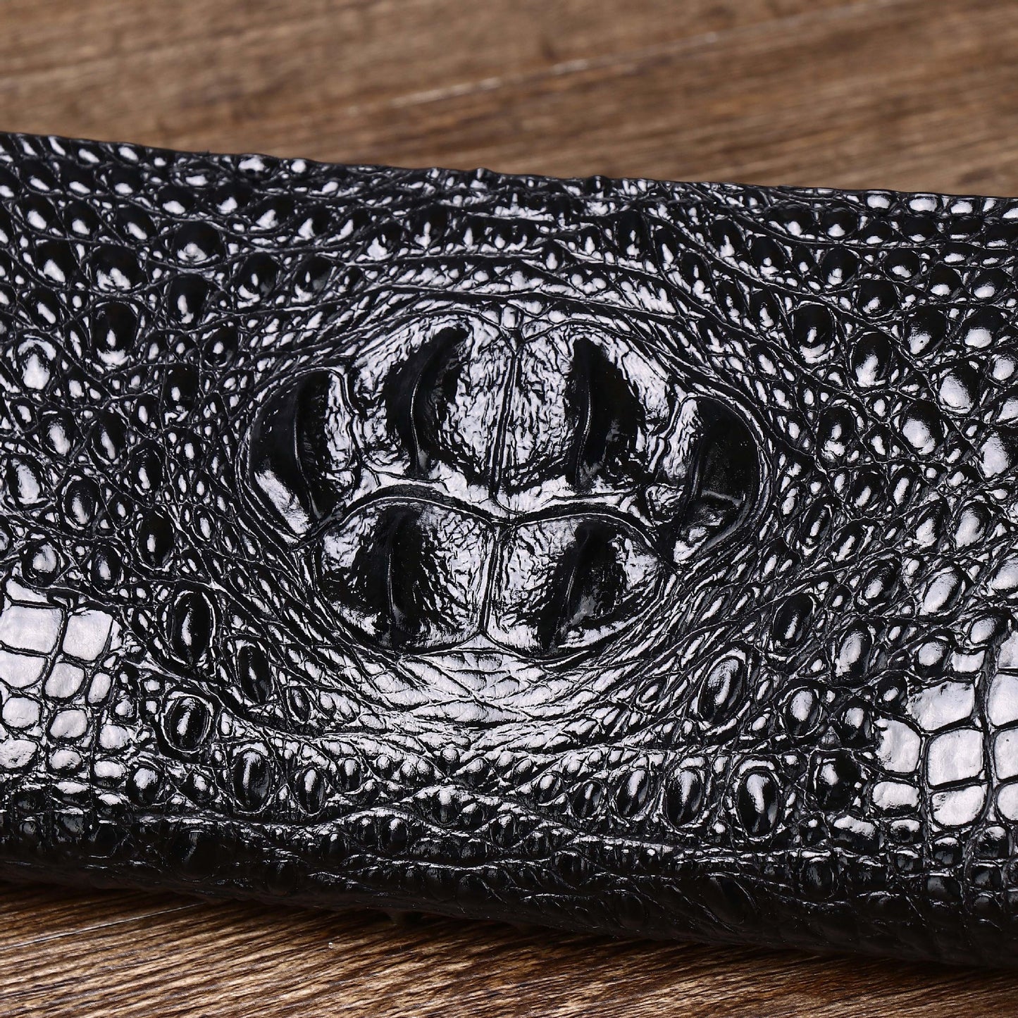 New Arrival Croc-Effect Long Bi-Fold Wallet for Men, A Business Clutch with Top Handle, Perfect Suit Wallet for Formal & Daily Use
