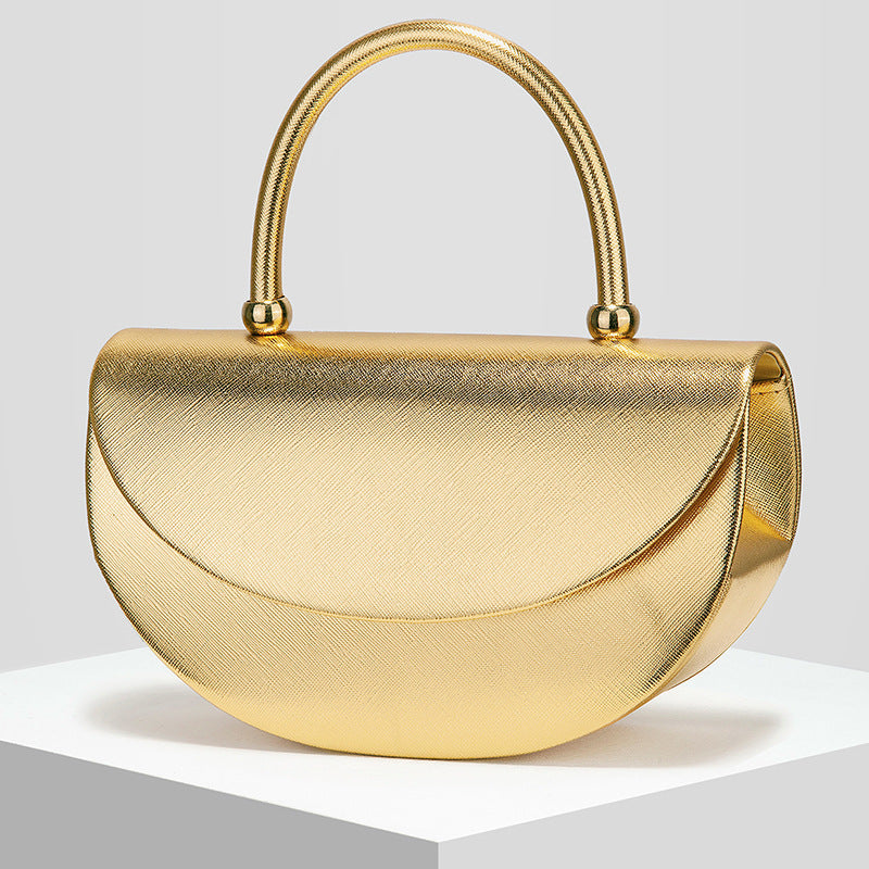 Semi-Circle Evening Clutch for Women, New Formal Banquet Gown Bag, Elegant Wedding Party Handbag for Ladies