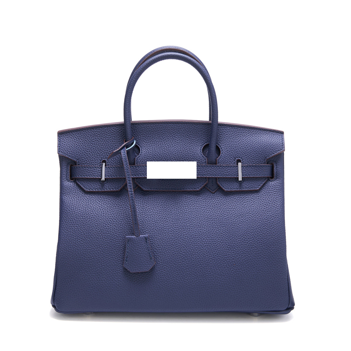 Genuine Top Layer Cowhide Togo Leather Birkin-Style Bag for Women, New Silver Hardware Large Capacity Top Handle Handbag, Premium Export Quality Purse for Ladies