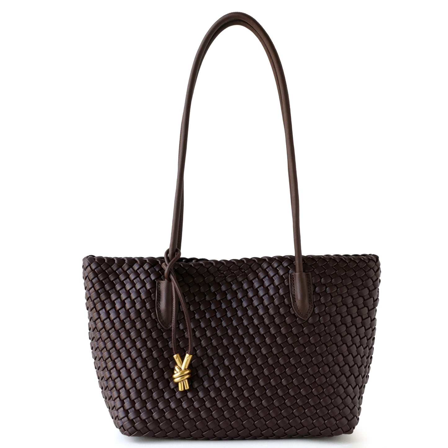 Woven Tote Bag for Women Slouchy Premium Large Capacity Shoulder Handbag, Minimalist Versatile Commuter Purse with Relaxed Elegance