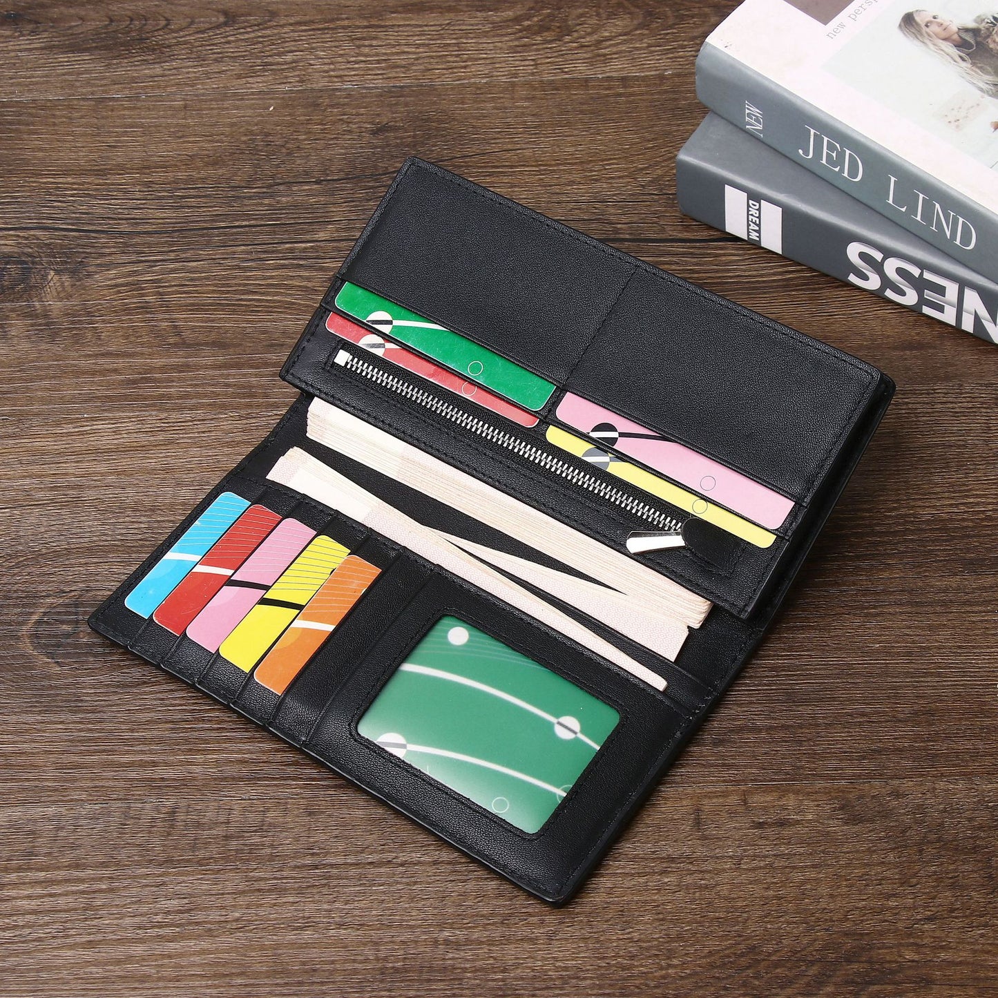 New Arrival Matte Croc-Effect Suit Clutch Wallet for Men & Women, A Multi-Functional Card Holder with Snap Closure & Multiple Card Slots, Perfect Business Accessory