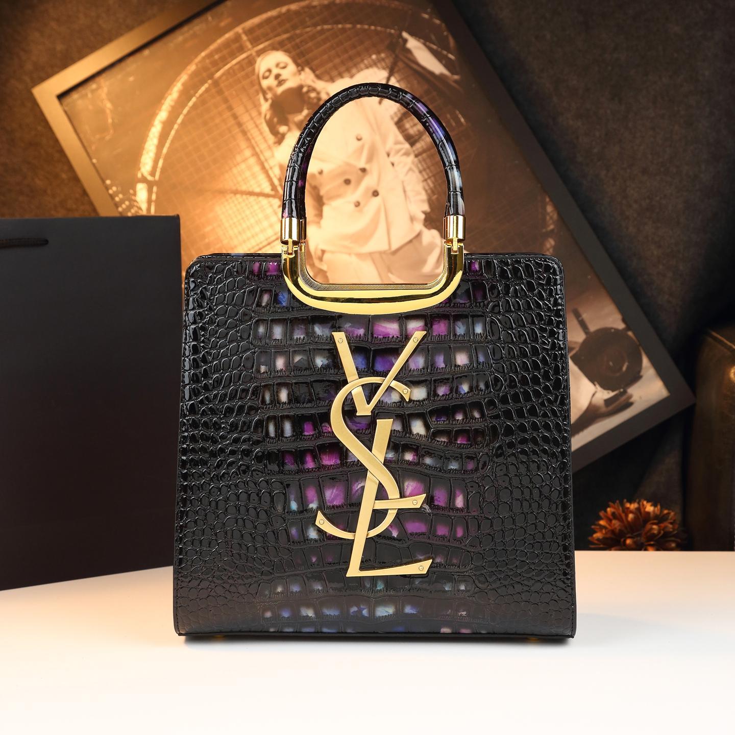 New Arrival French Style Croc-Effect Light Luxury Bag for Women, An Elegant Large Capacity Commuter Crossbody Top-Handle Handbag Perfect for Moms