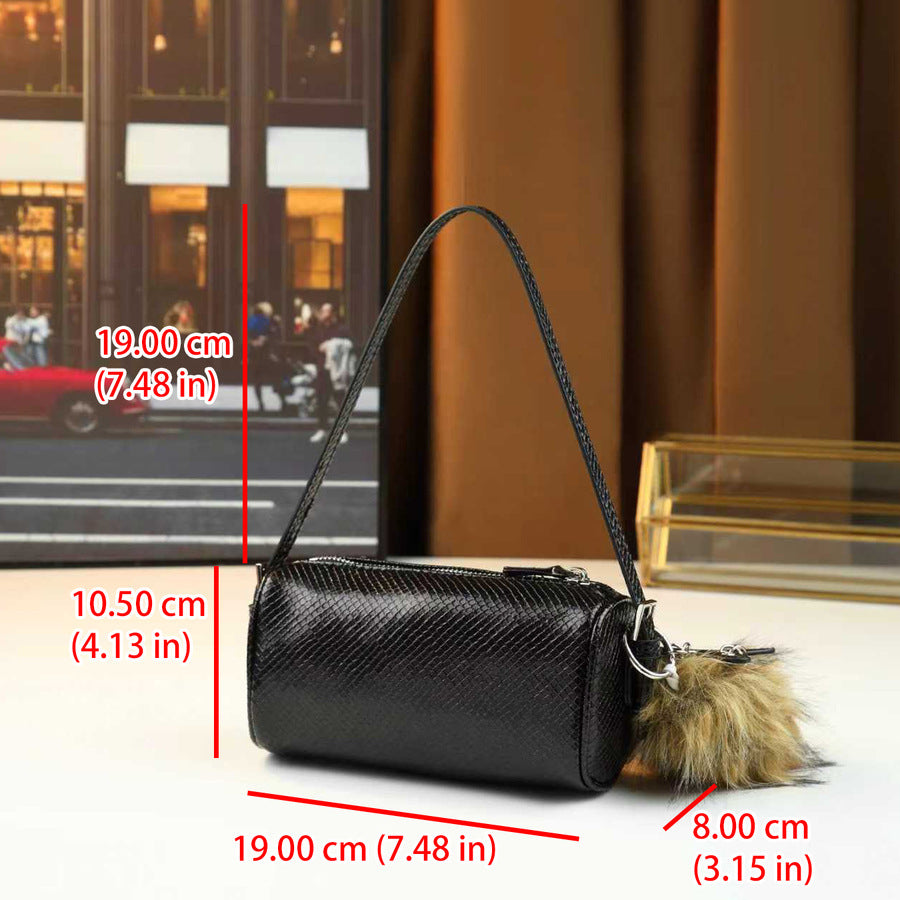 Grid Pattern Underarm Pillow Bag for Women Minimalist Shoulder Crossbody Purse with Keychain, Versatile Everyday Bag for Students & Casual Style
