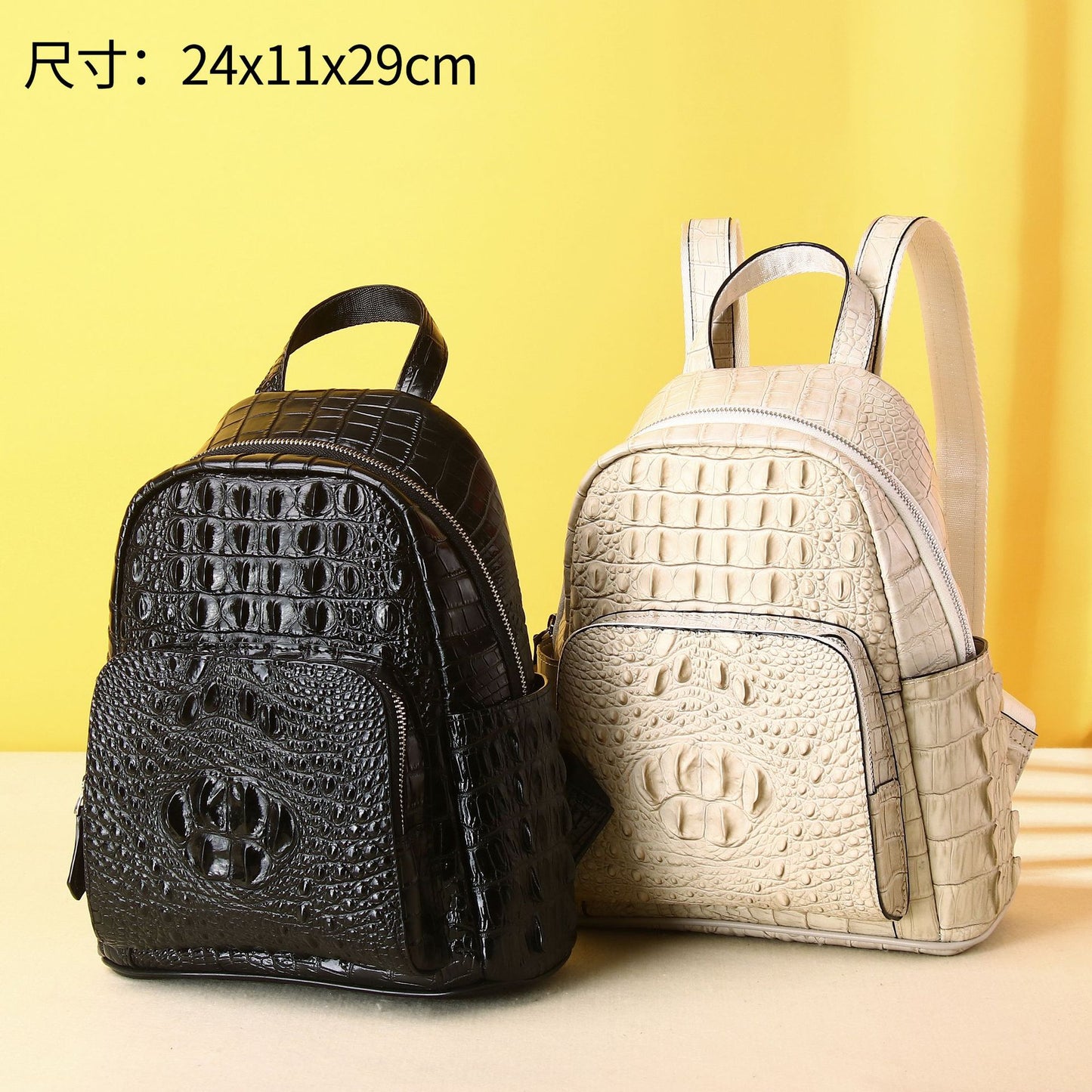 New Arrival Croc-Effect Outdoor Backpack for Women, A Fashionable Large Capacity Daypack Perfect for Girls, School & Everyday Use