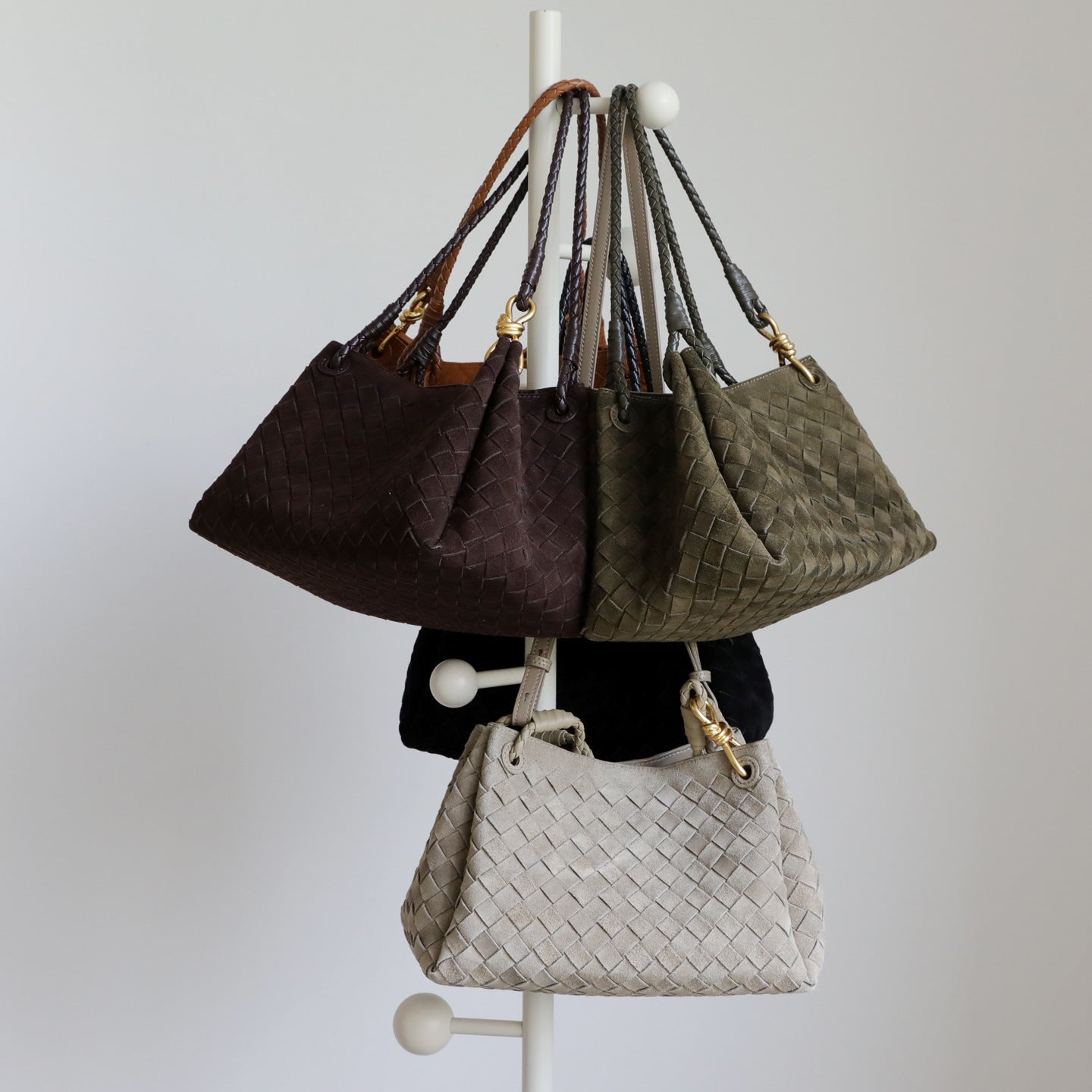 Woven Frosted Cowhide Bucket Bag for Women Fall Winter Commuter Shoulder Crossbody Handbag, Genuine Leather Purse with Soft Matte Texture