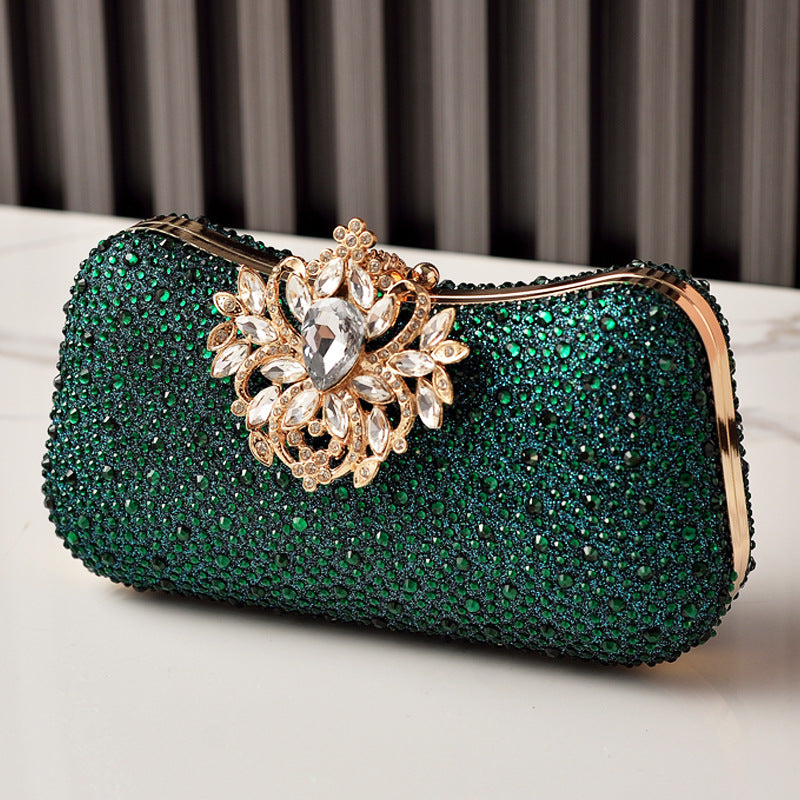 Elegant Luxury Rhinestone Evening Clutch for Women, A Sparkly Formal Dress Party Handbag Perfect for Cheongsam Banquets & Special Occasions