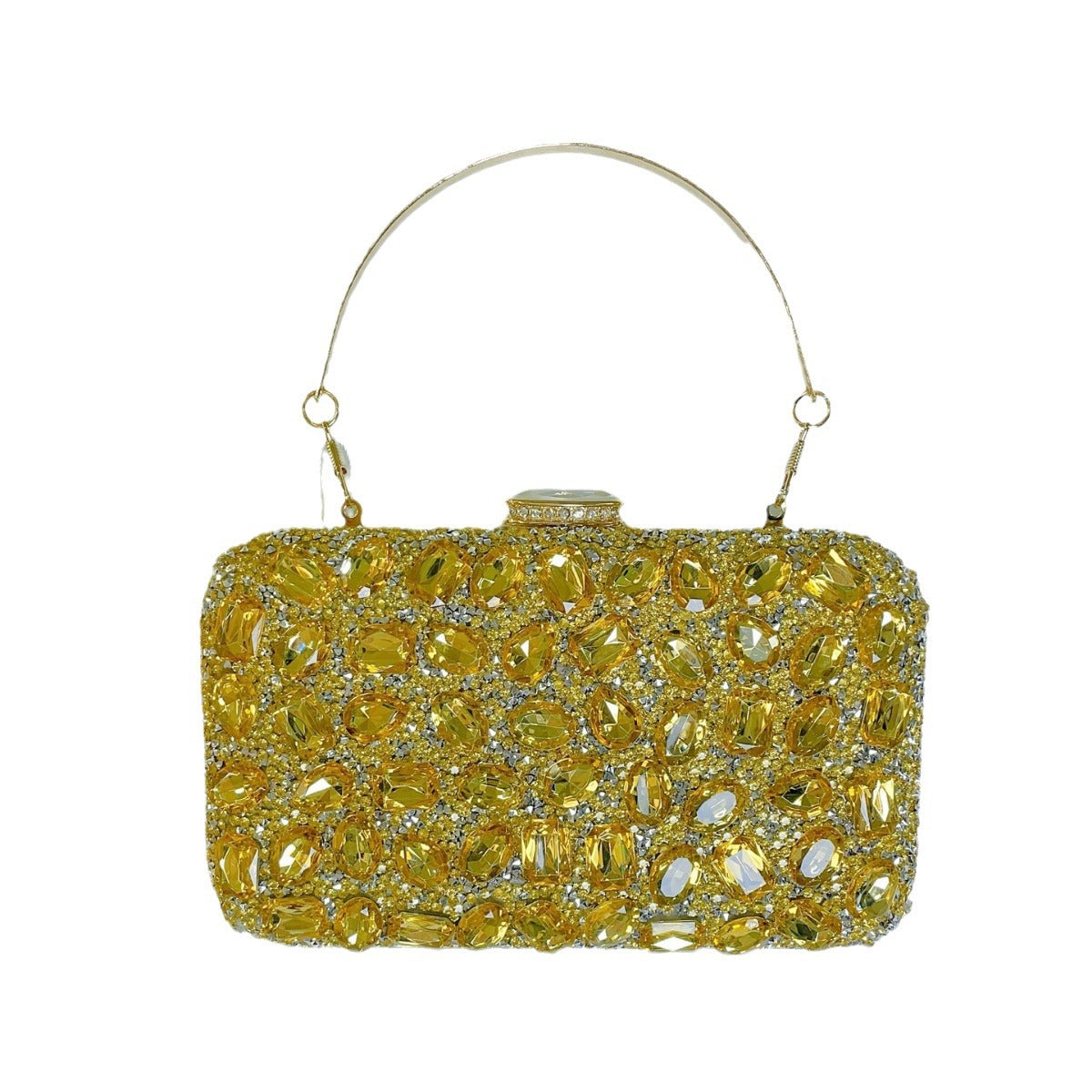 Dazzling Rhinestone-Embellished Evening Clutch for Women, A Sparkly Small Square Banquet Purse with Crystal Details, Perfect for Weddings Parties & Formal Events