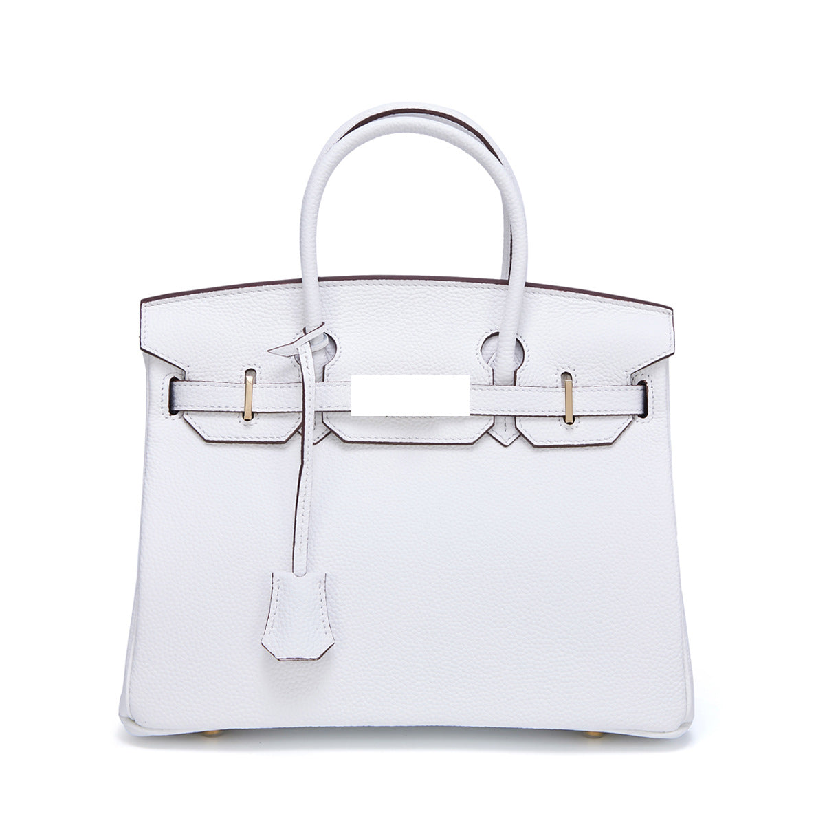 Women's Togo Leather Handbag Large Capacity Top Handle Bag with Gold Hardware, Premium Quality Birkin Style Shoulder Purse