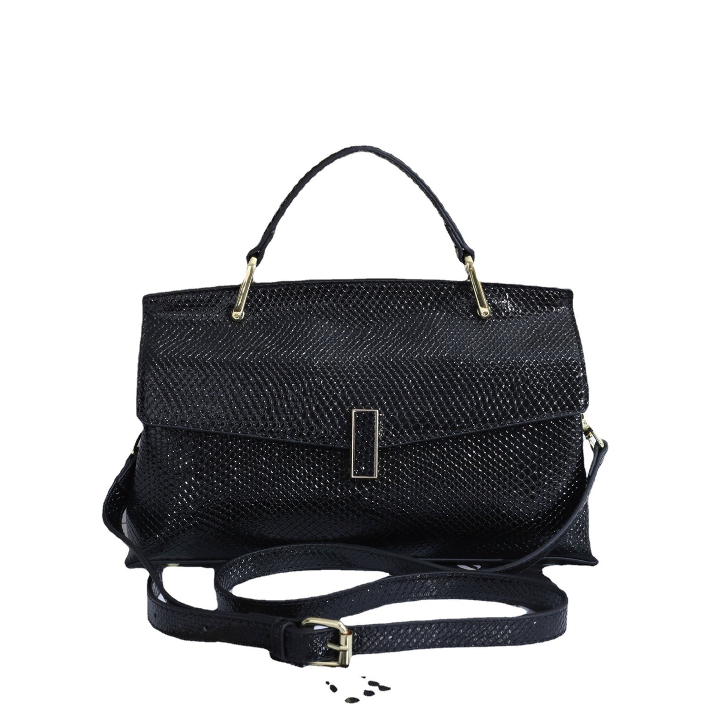 Iridescent Snakeskin Tote Bag for Women Fall Winter Shoulder Crossbody Handbag, Trendy Laser Shine Purse with Exotic Texture