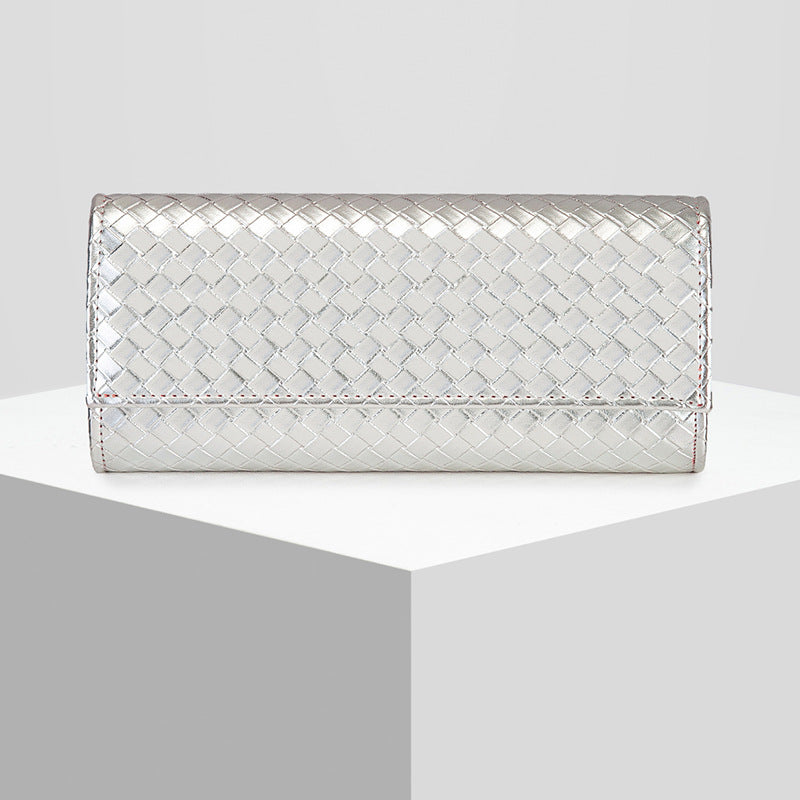 Chic Woven Texture Evening Clutch for Women, A Fashionable Banquet Formal Dress Handbag Perfect for Weddings Parties & Special Occasions
