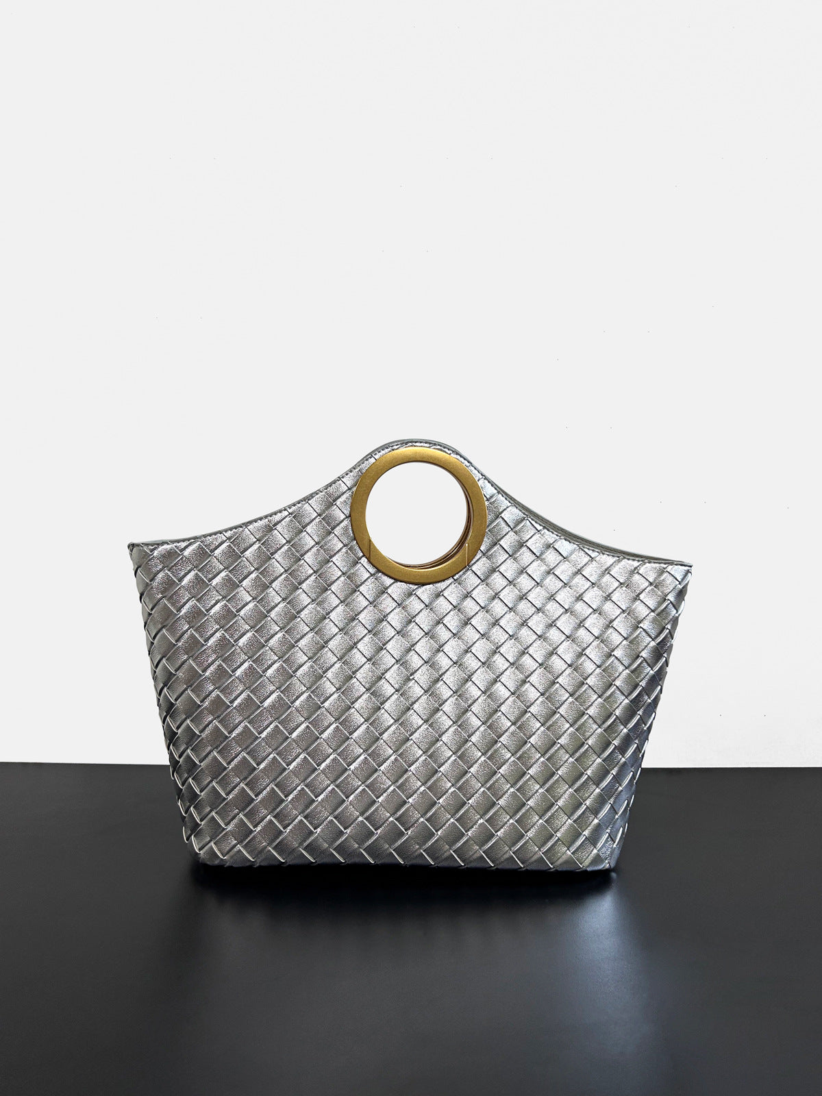 Genuine Cowhide Ring Handle Bucket Tote Bag for Women, New Fashionable Commute Shoulder Crossbody Purse, Premium Basket Handbag for Ladies