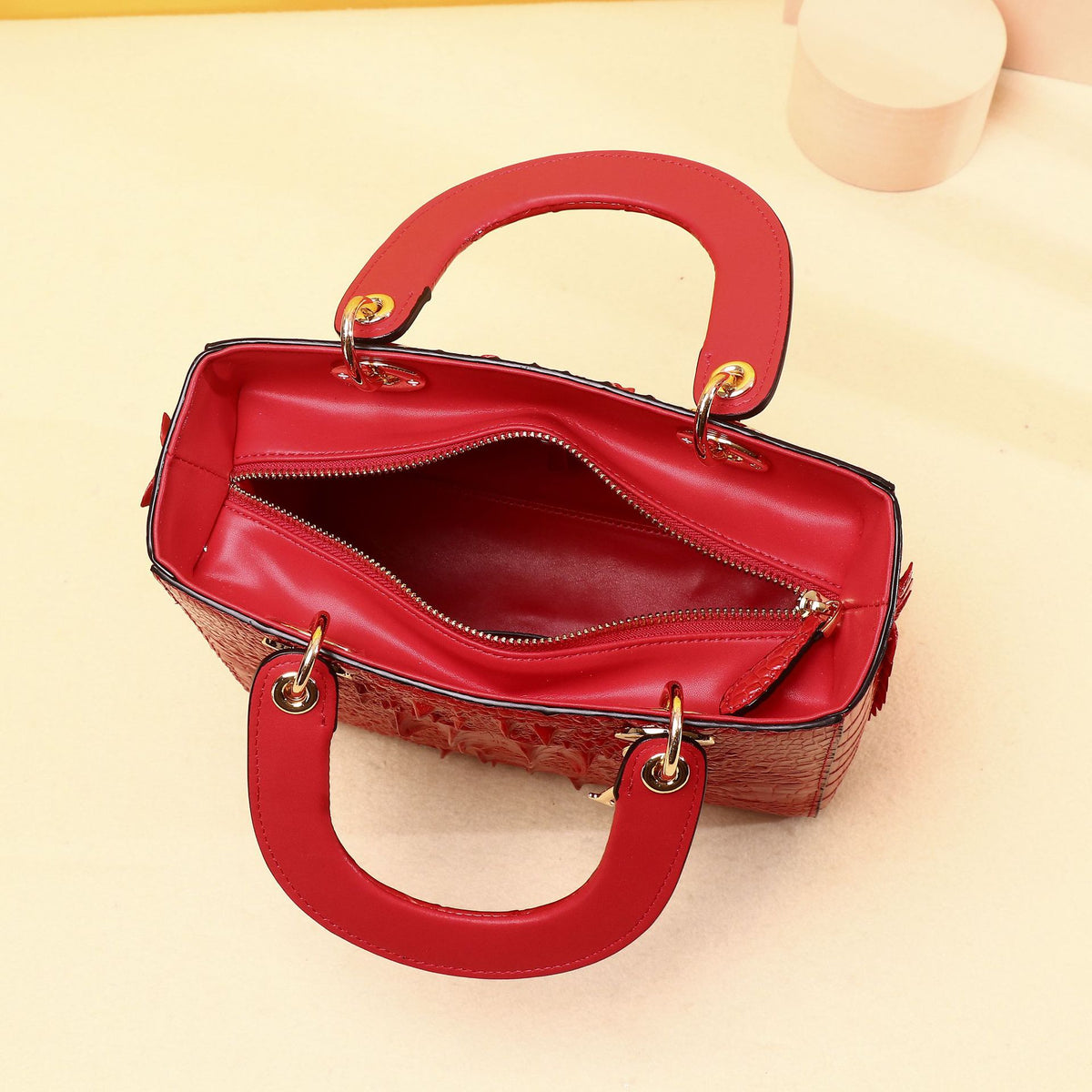 New Arrival Best-Selling Lady-Inspired Croc-Effect Bag for Women, A Premium Large Capacity Top-Handle Crossbody Shoulder Handbag with New Design