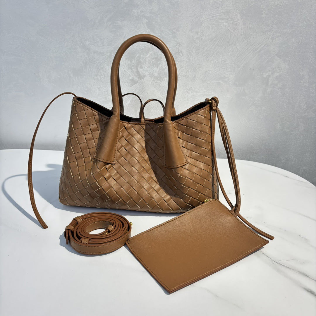 Genuine Leather Shoulder Crossbody Bag for Women, New Simple Fashionable Commute Purse, Versatile Everyday Work Bag for Ladies