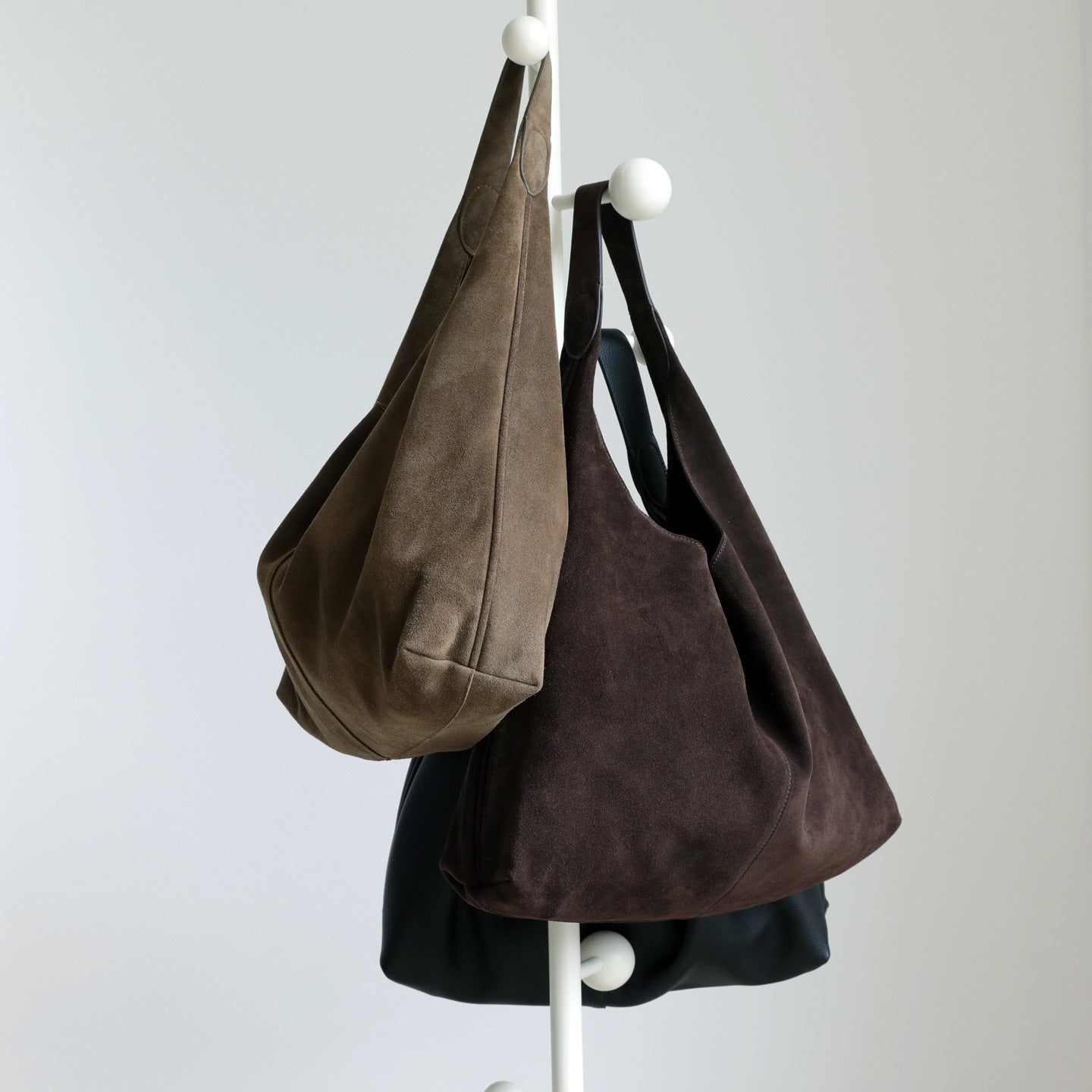 Suede and Top Layer Cowhide Tote Bag for Women Large Capacity Commuter Shoulder Handbag, Minimalist Relaxed Purse with Premium Texture