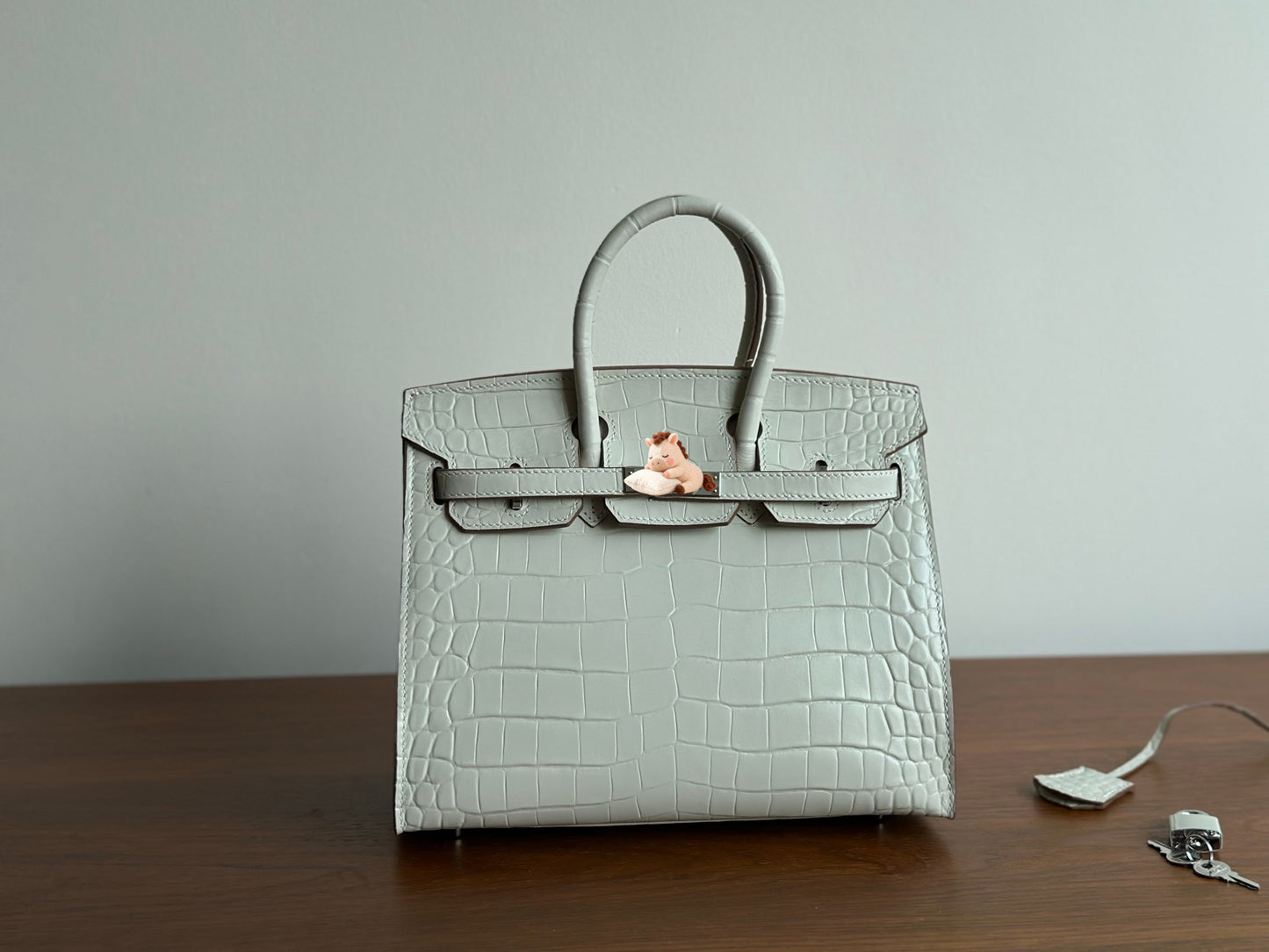 Chic Silver-Tone External Stitching Croc-Embossed Birkin-Inspired Tote Bag for Women, 25cm Stainless Steel Hardware Top-Layer Cowhide Handbag with Premium Quality