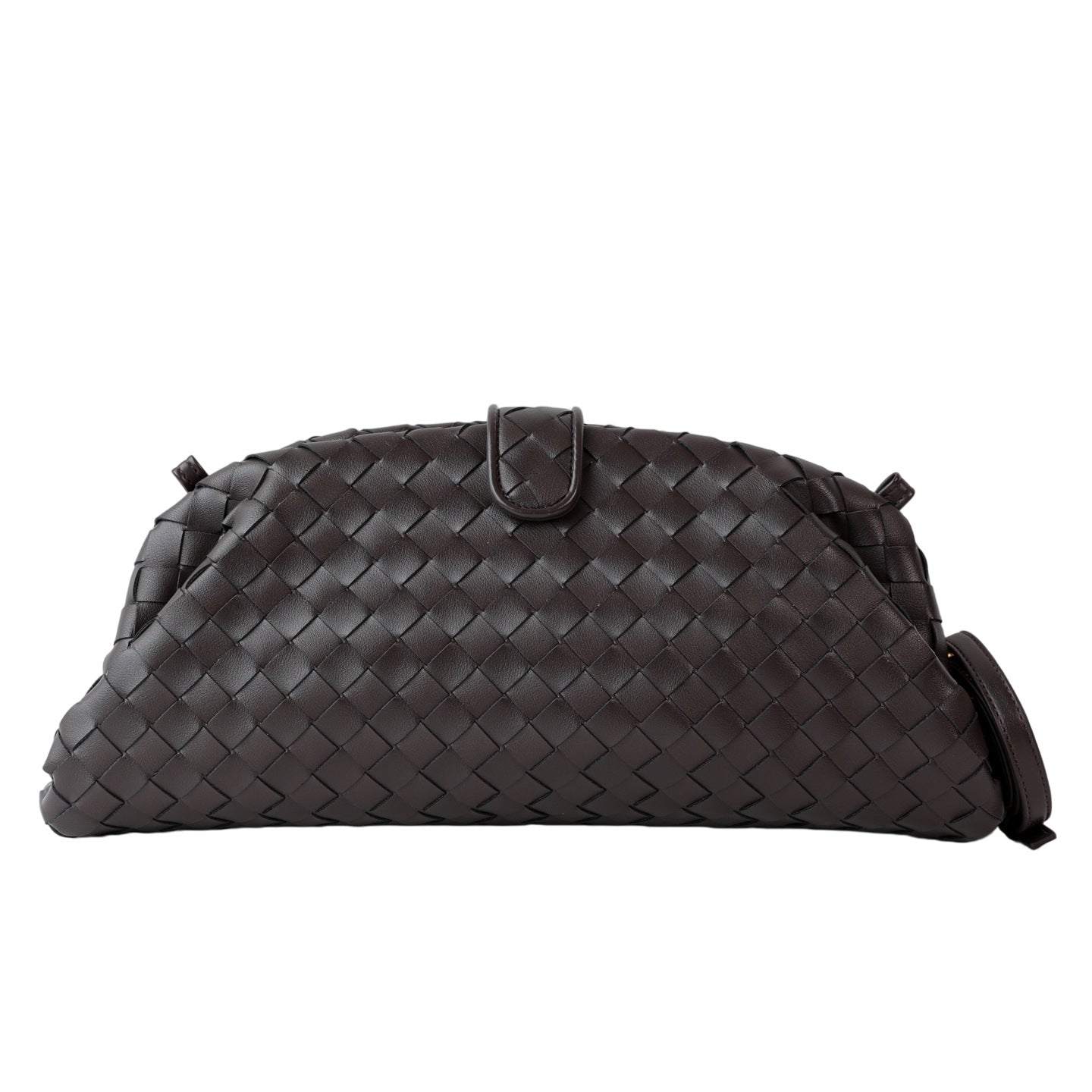 Woven Cloud Clasp Bag for Women Genuine Leather Large Capacity Shoulder Crossbody Handbag, Versatile Niche Purse with Soft Textured Design
