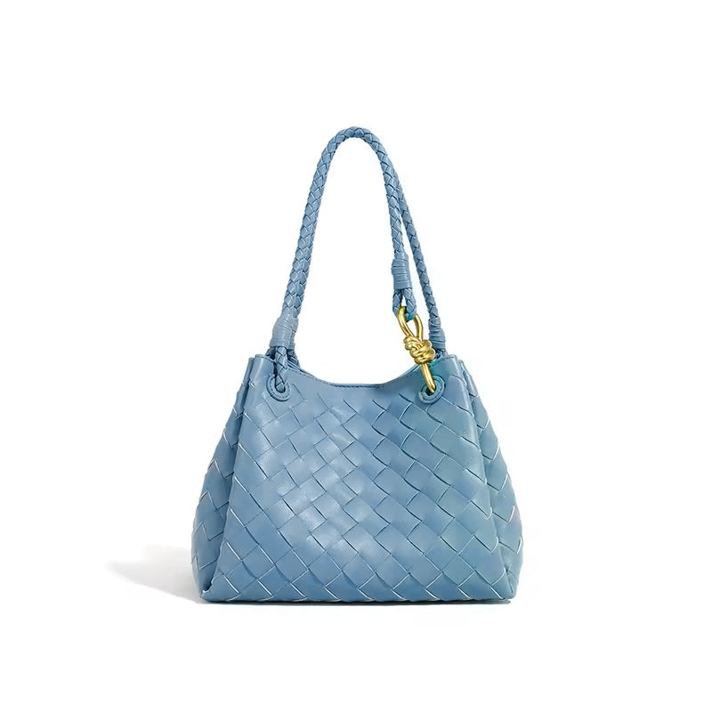 Split Cowhide Handwoven Tote Bag for Women Minimalist Versatile Shoulder Handbag, Bestselling Textured Purse with Artisan Craftsmanship
